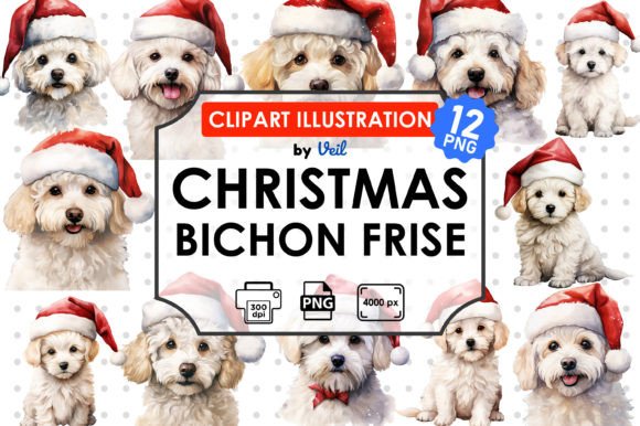 Christmas Bichon Frise Clipart Sublimati Illustrations Review