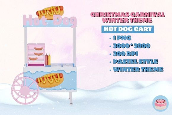 Christmas Carnival Winter - Hotdog Cart Illustrations Review