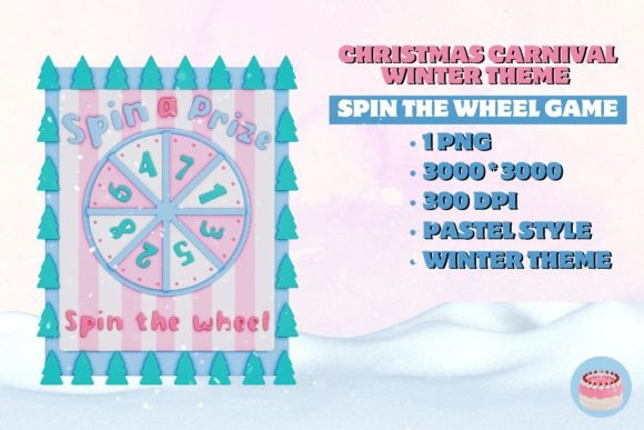 Christmas Carnival Winter - Spin a Wheel Review: Illustrations for Crafting