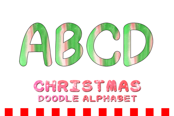 Christmas Doodle Alphabet Letter 137 Review for Handmade Illustrations