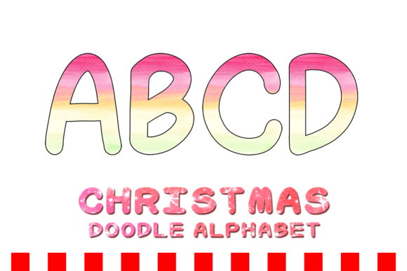 Christmas Doodle Alphabet Letter 140 Review for Illustrations