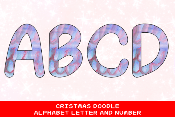 Christmas Doodle Alphabet Letter 94 Illustrations Review