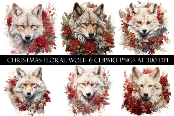 Christmas Floral Wolf Clipart: A Publisher’s Review of Seasonal Illustrations