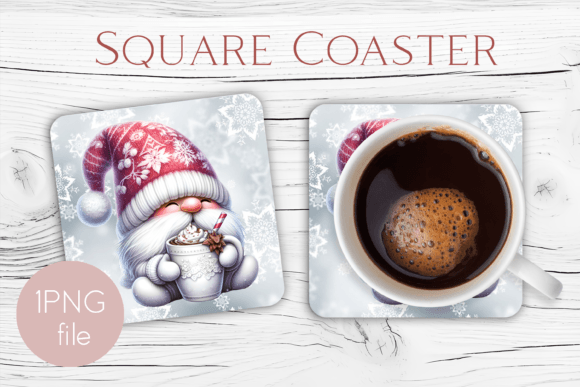 Christmas Gnome Square Coaster Sublimati: A Designer’s Review for Seasonal Branding and Illustrations