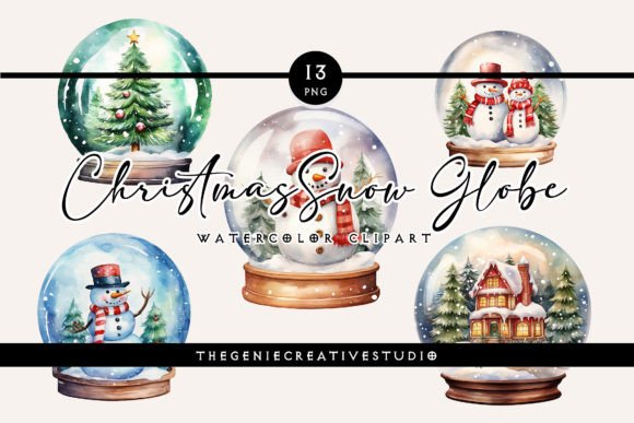 Christmas Snow Globe PNG Clipart for Illustrations