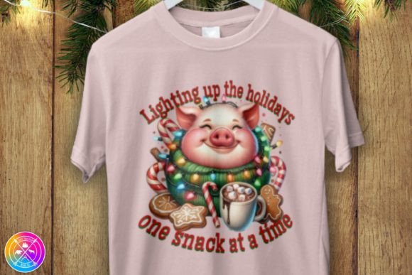 Chunky Pig Christmas, Christmas Pig PNG Illustrations Review