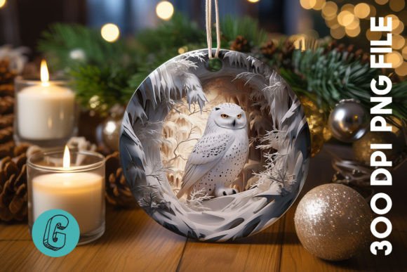 Cute Owl Christmas Ornament PNG 09: A Publisher’s Review of Seasonal Illustrations