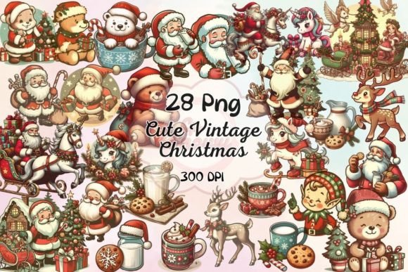 Cute Vintage Christmas Sublimation