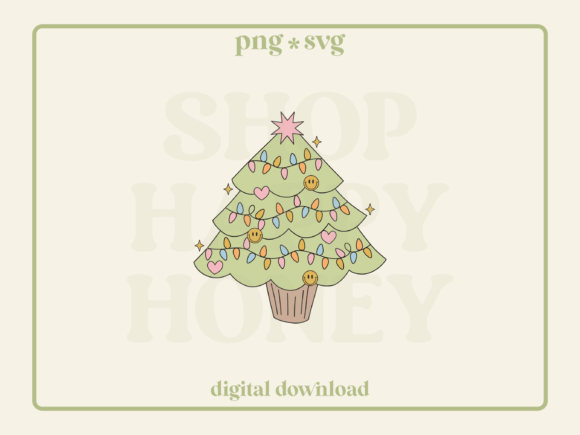 Groovy Christmas Tree SVG PNG: A Fresh Take on Holiday Illustrations