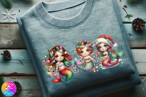 Mermaid Christmas Lights, Png Illustrations Review
