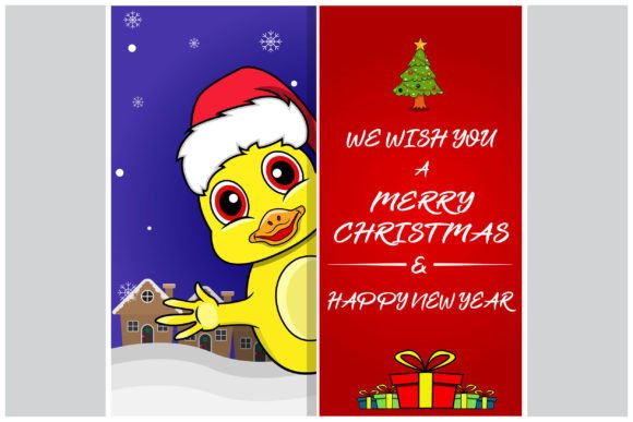 Merry Christmas Card with Cute Duck: A Designer’s Review of Seasonal Illustrations