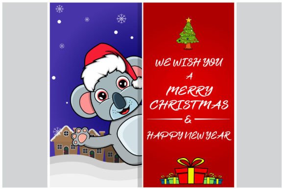 Merry Christmas Card with Cute Koala Illustrations Review