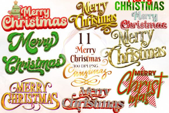 Merry Christmas Text Clipart Bundle Review