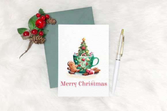 Printable Christmas Card, Christmas Mug: A Review of Festive Illustrations