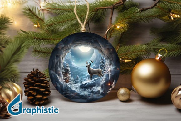 Reindeer Christmas Ornament PNG 02: A Designer’s Review for Illustrations