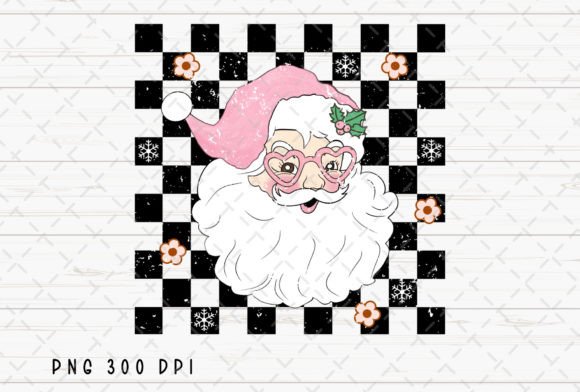 Retro Santa Claus Merry Christmas PNG for Illustrations