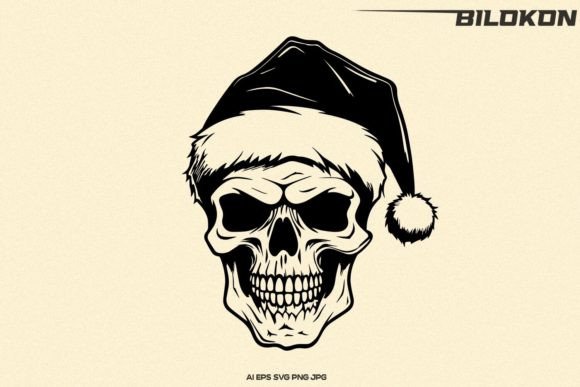 Skull in Santa Hat Christmas SVG: A Review for Modern Illustrations