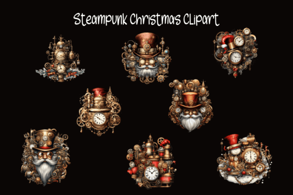 Steampunk Christmas Clipart: A Publisher’s Review of Seasonal Illustrations